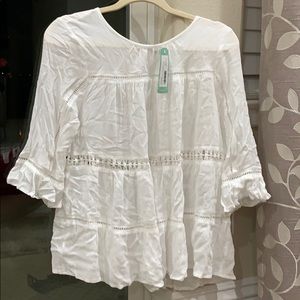 white pattern top